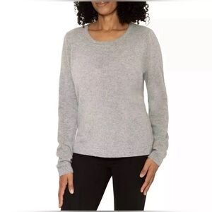Cashmere Mario Serrani Light Gray Crew Neck Sweater